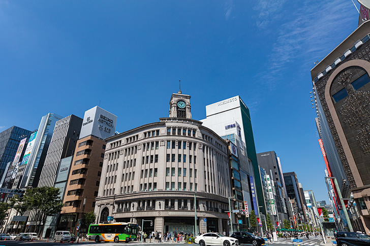 銀座の眉毛サロン　銀座の風景