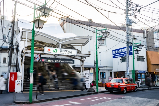 菊名でおすすめの眉毛サロン　菊名駅の風景